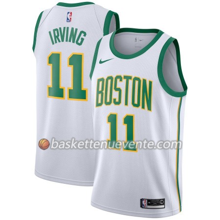 Maillot Basket Boston Celtics Kyrie Irving 11 2018-19 Nike City Edition Blanc Swingman - Homme